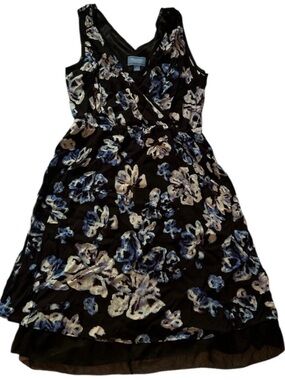 Simply Vera Vera Wang Floral V Neck Lined Sleeveless Summer Dress Size Small